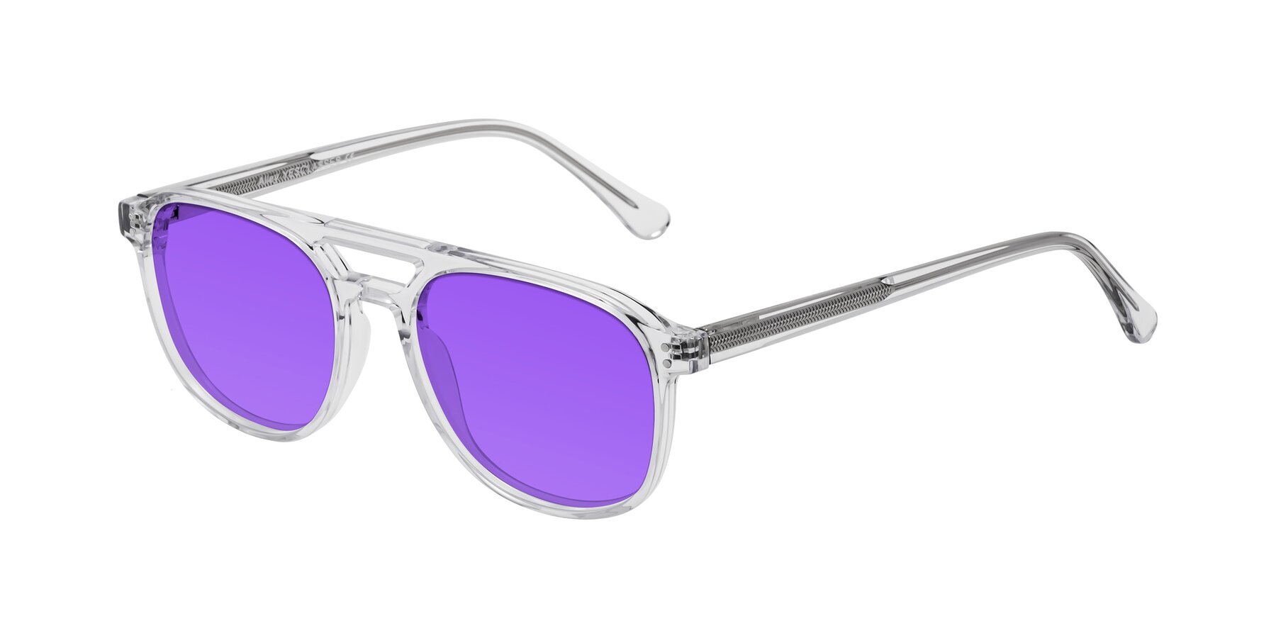 Angle of Alley in Clear with Purple Tinted Lenses