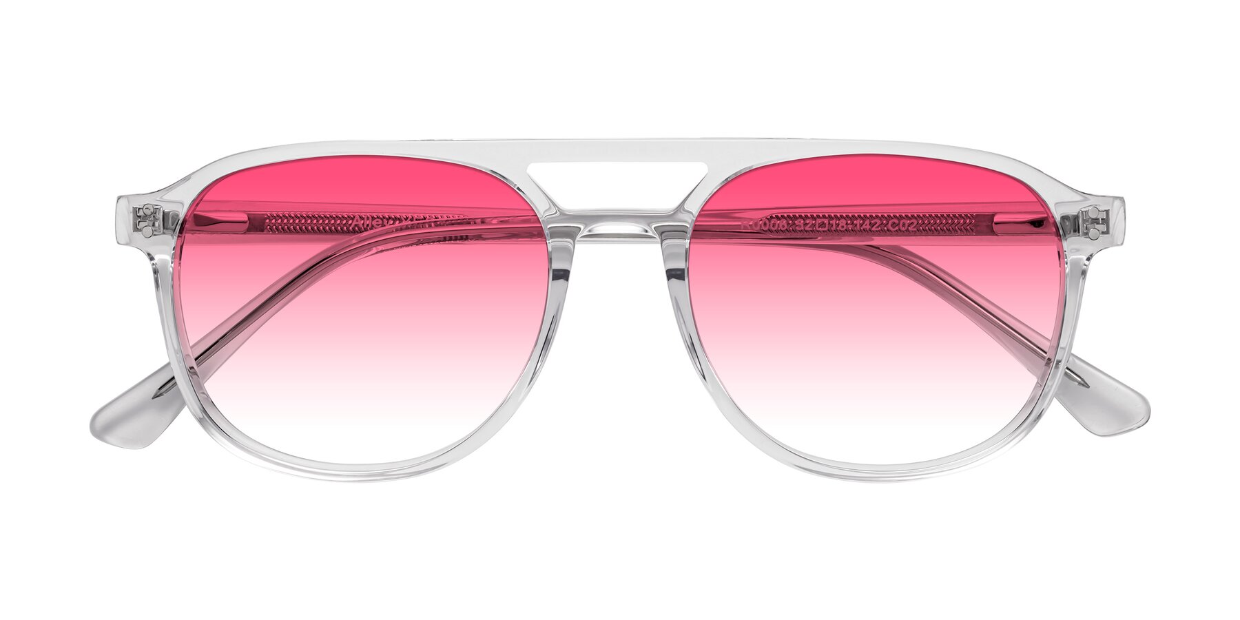 Folded Front of Alley in Clear with Pink Gradient Lenses