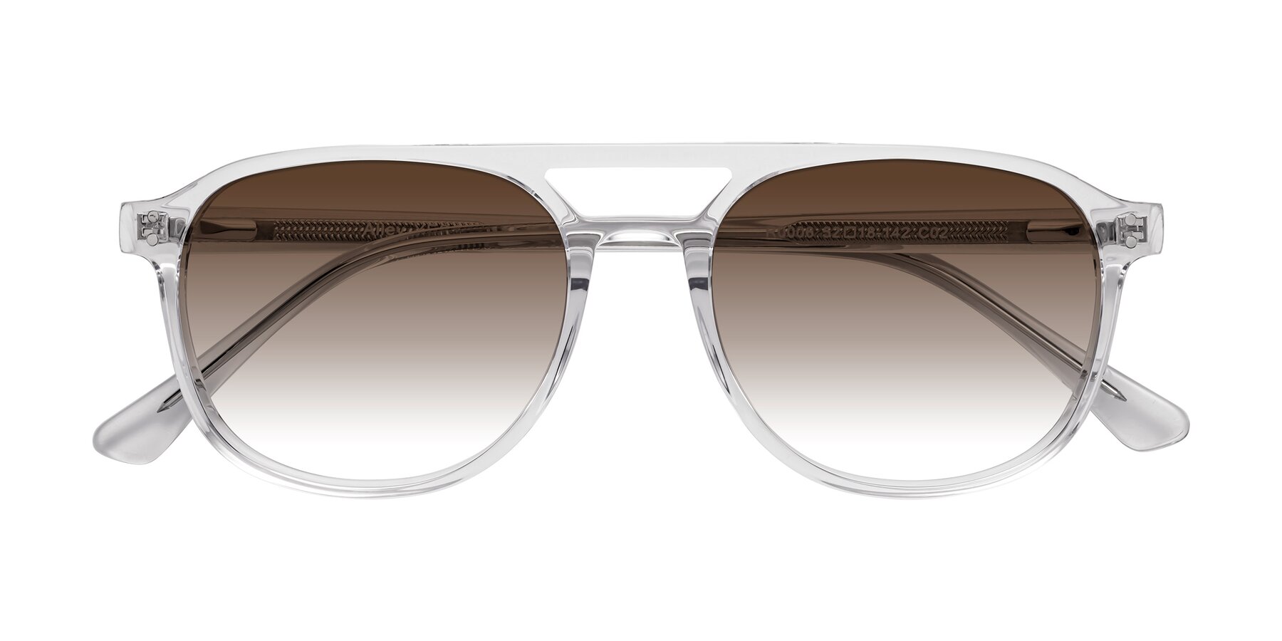 Folded Front of Alley in Clear with Brown Gradient Lenses