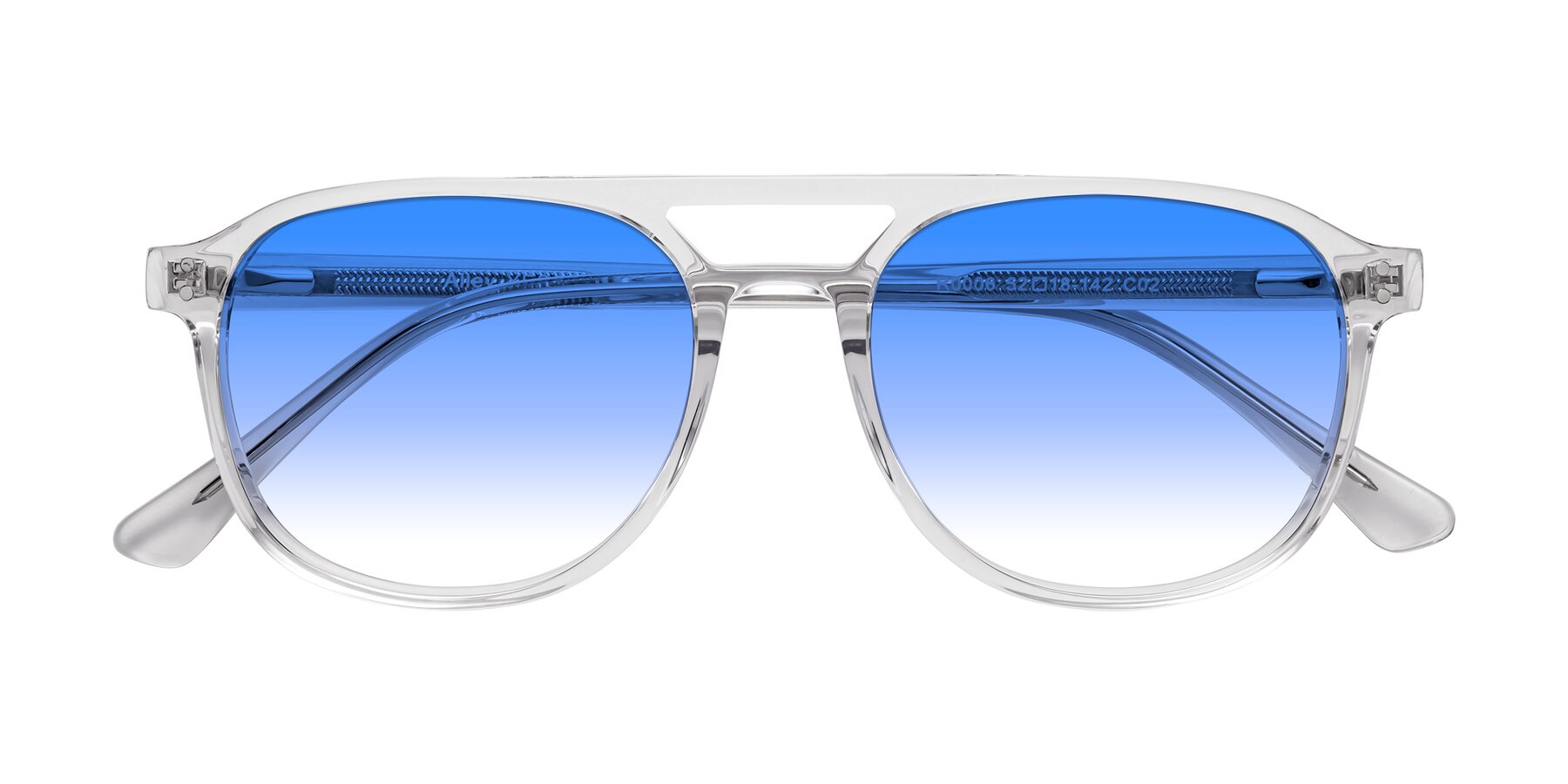 Folded Front of Alley in Clear with Blue Gradient Lenses