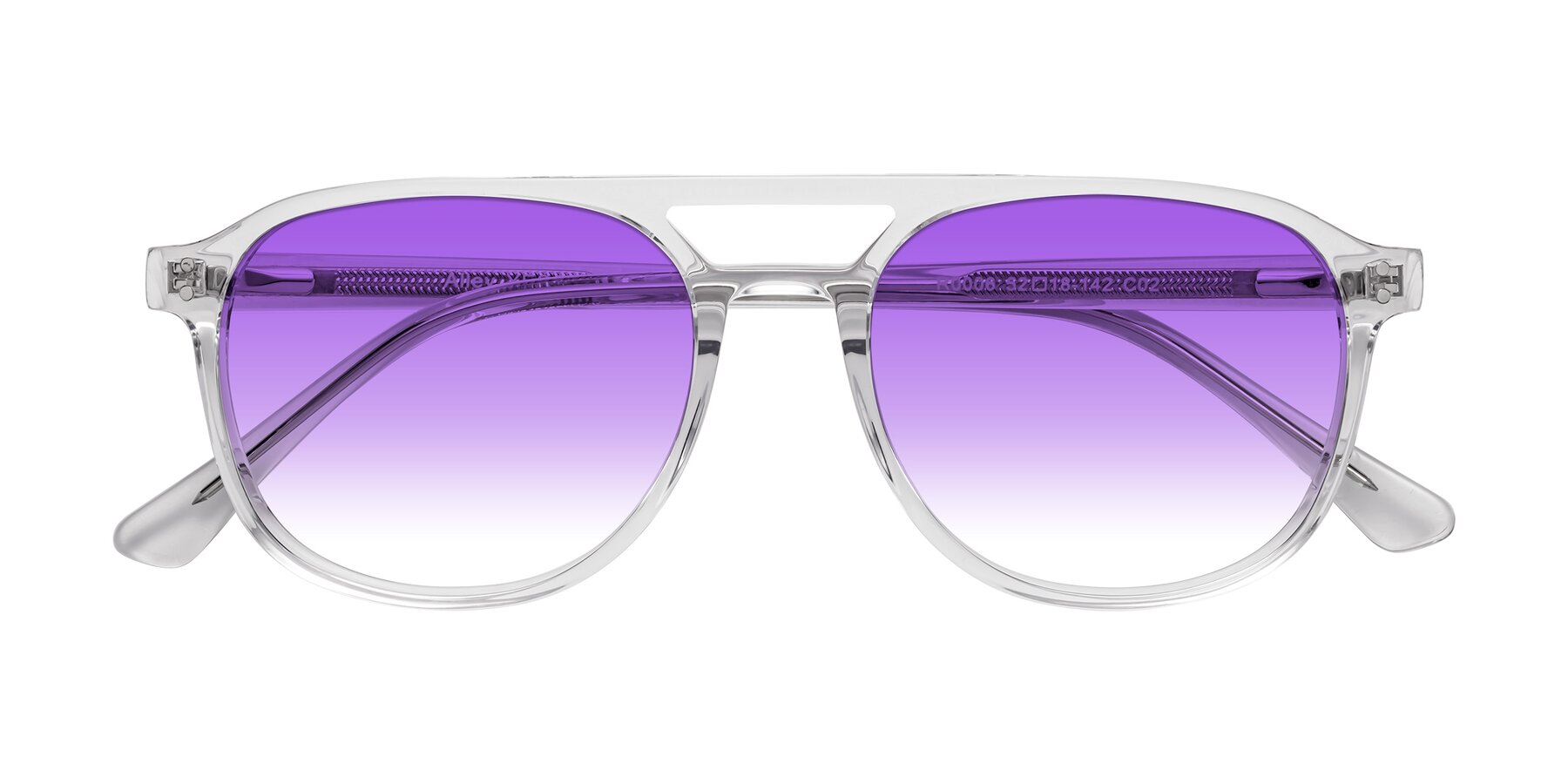 Folded Front of Alley in Clear with Purple Gradient Lenses