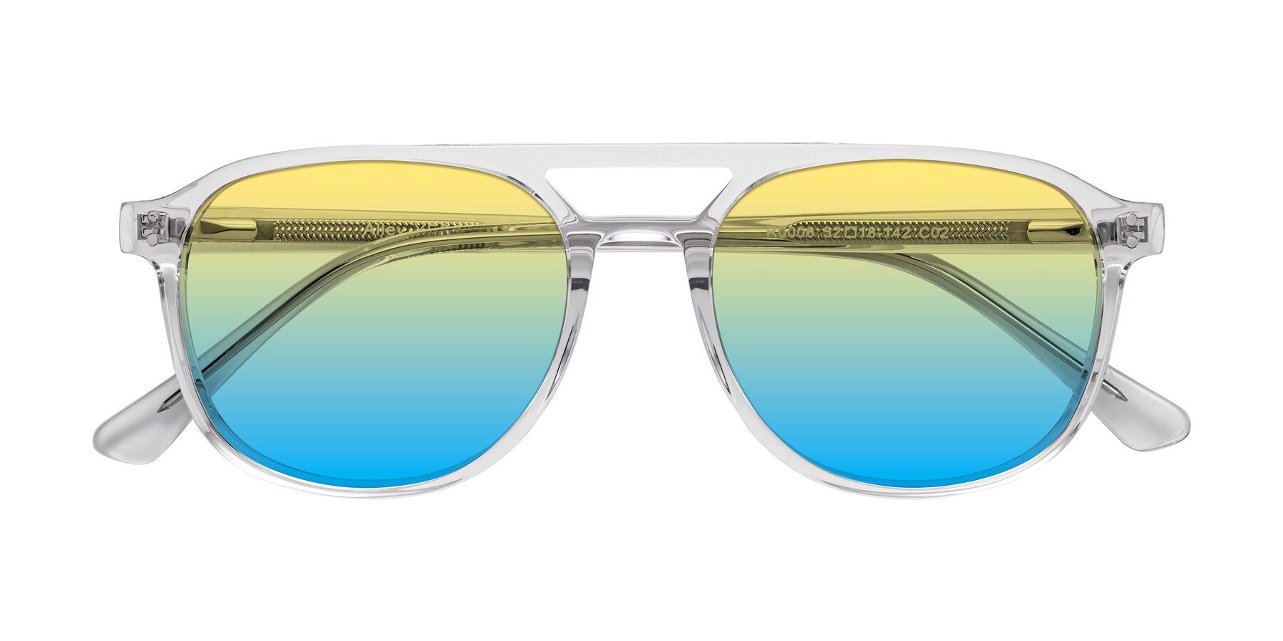 Folded Front of Alley in Clear with Yellow / Blue Gradient Lenses