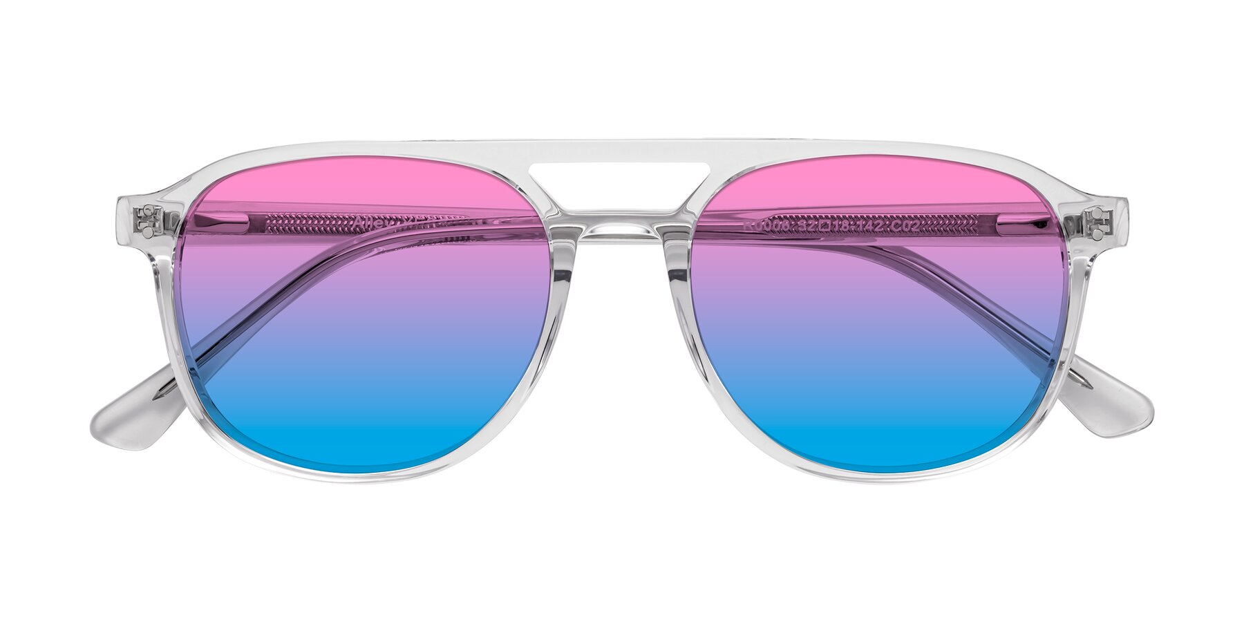 Folded Front of Alley in Clear with Pink / Blue Gradient Lenses