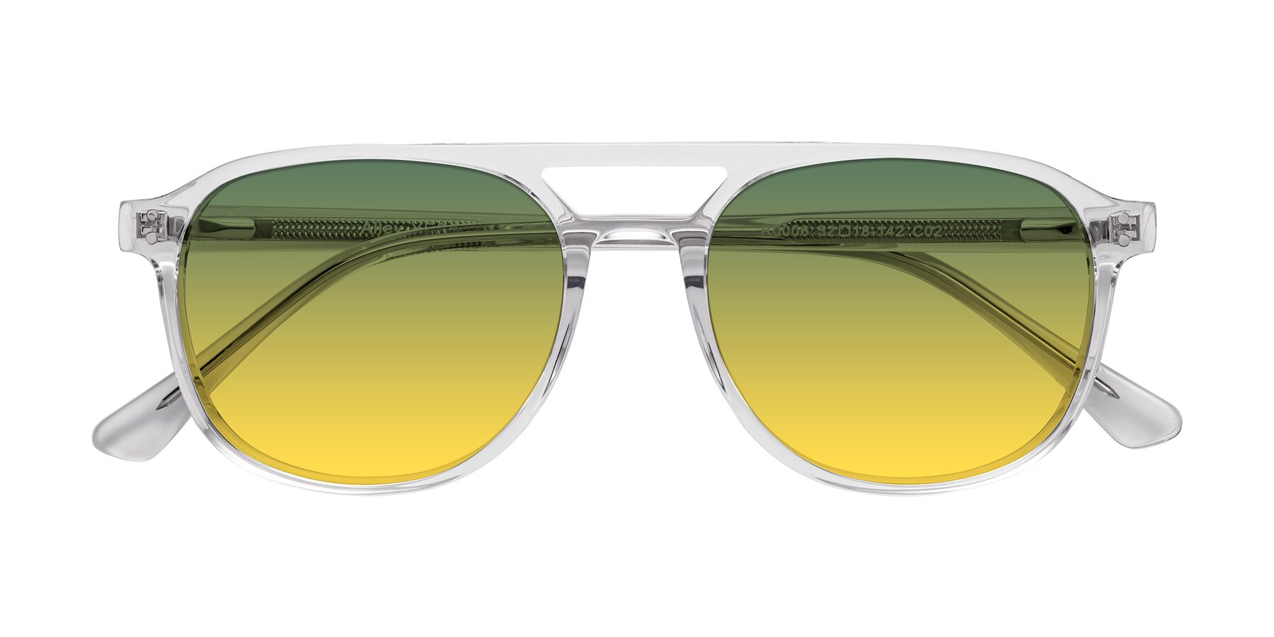 Folded Front of Alley in Clear with Green / Yellow Gradient Lenses