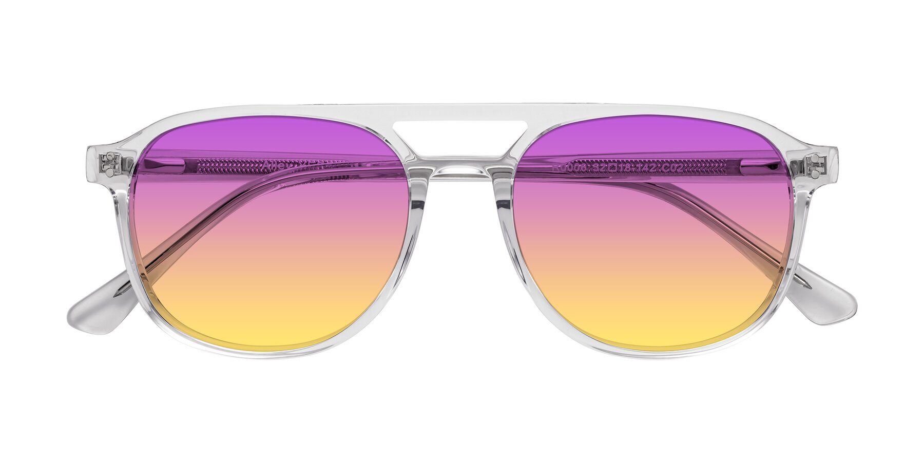 Folded Front of Alley in Clear with Purple / Yellow Gradient Lenses