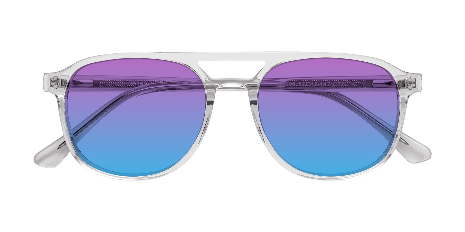 Folded Front of Alley in Clear with Purple / Blue Gradient Lenses