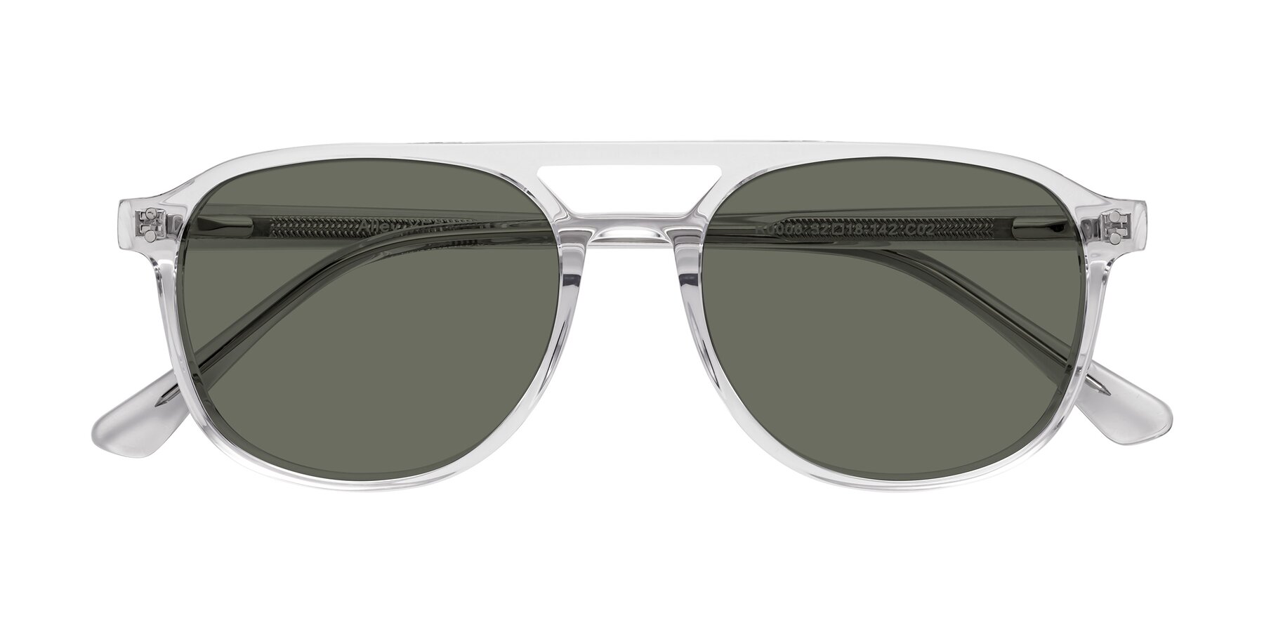 Folded Front of Alley in Clear with Gray Polarized Lenses