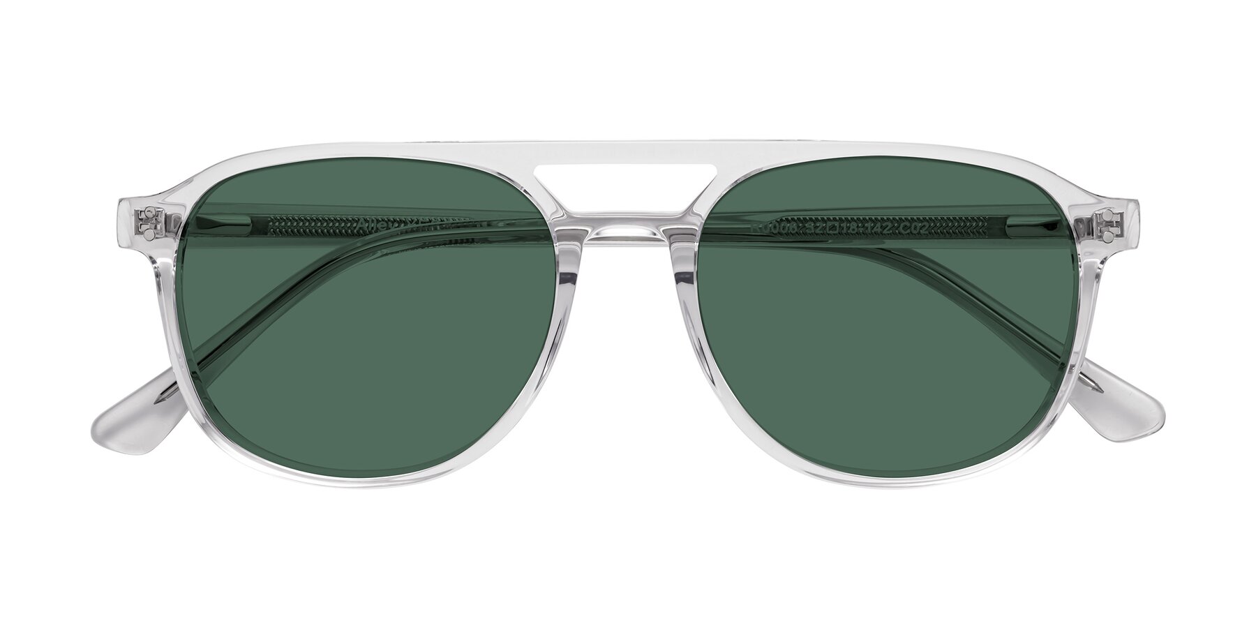 Folded Front of Alley in Clear with Green Polarized Lenses