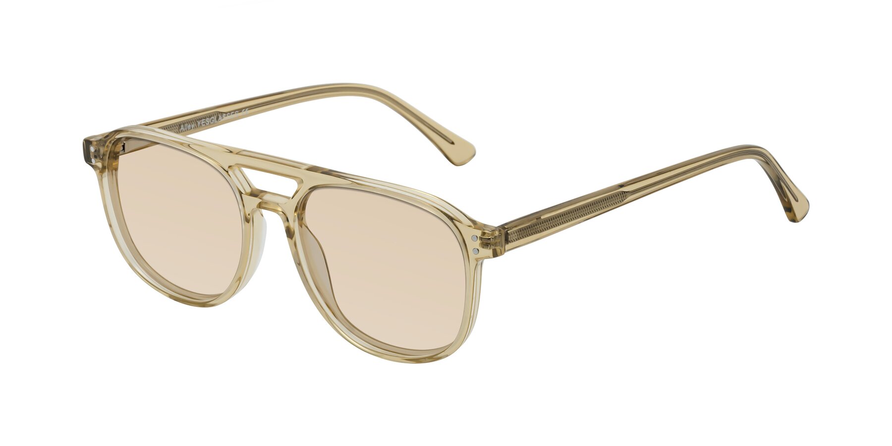 Angle of Alley in Champagne with Light Brown Tinted Lenses