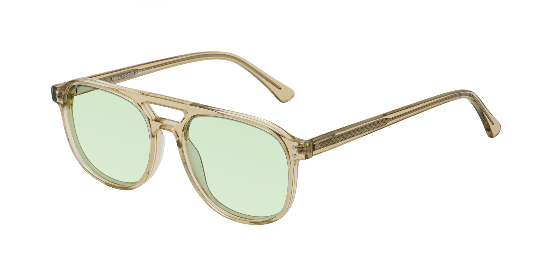 Angle of Alley in Champagne with Light Green Tinted Lenses