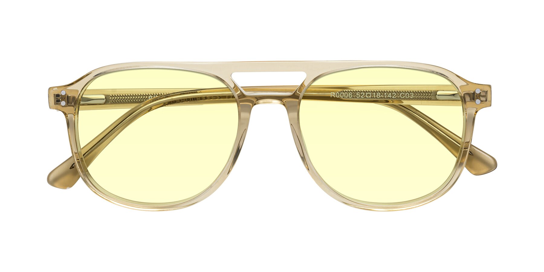 Folded Front of Alley in Champagne with Light Yellow Tinted Lenses