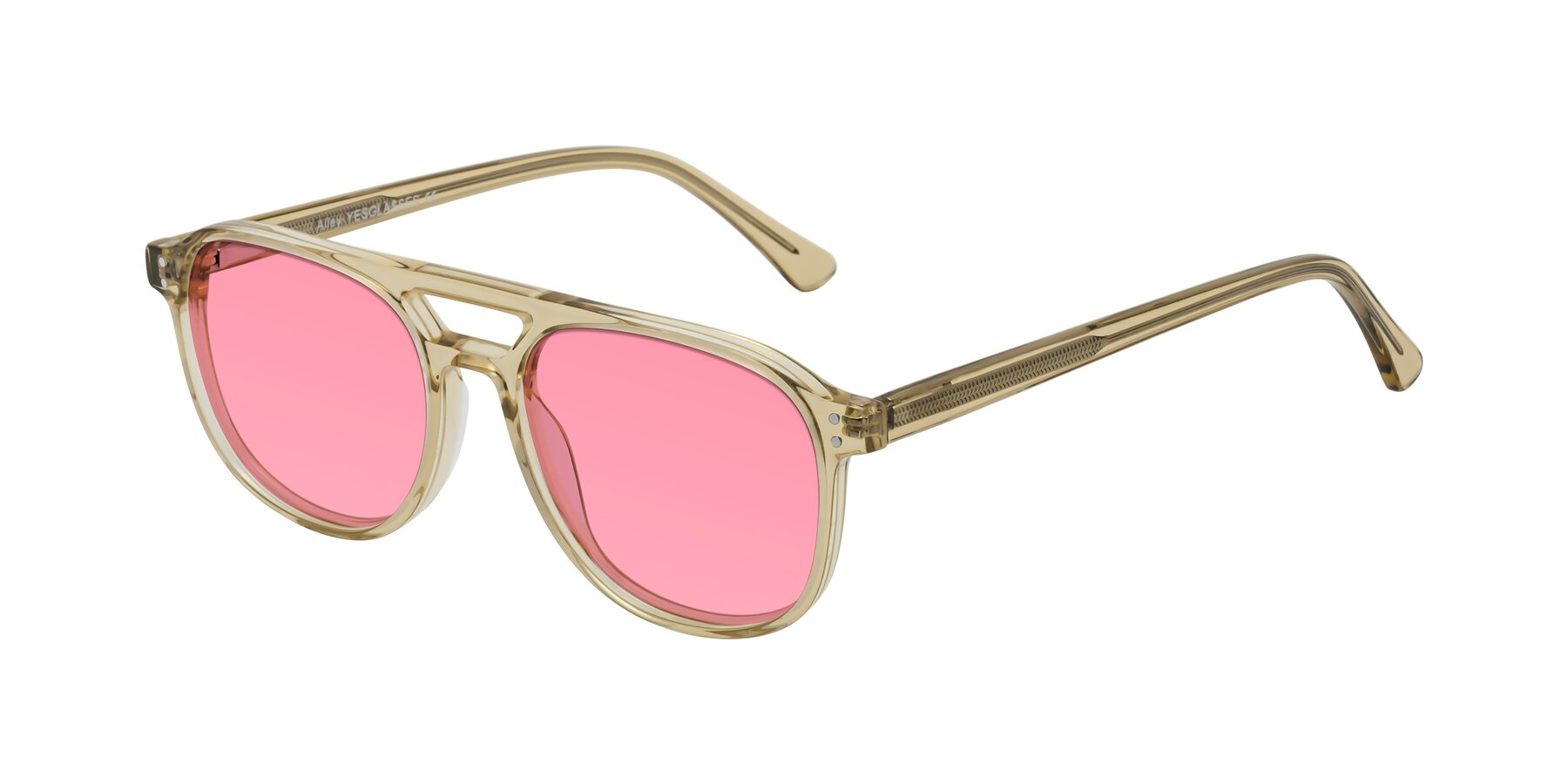 Angle of Alley in Champagne with Pink Tinted Lenses