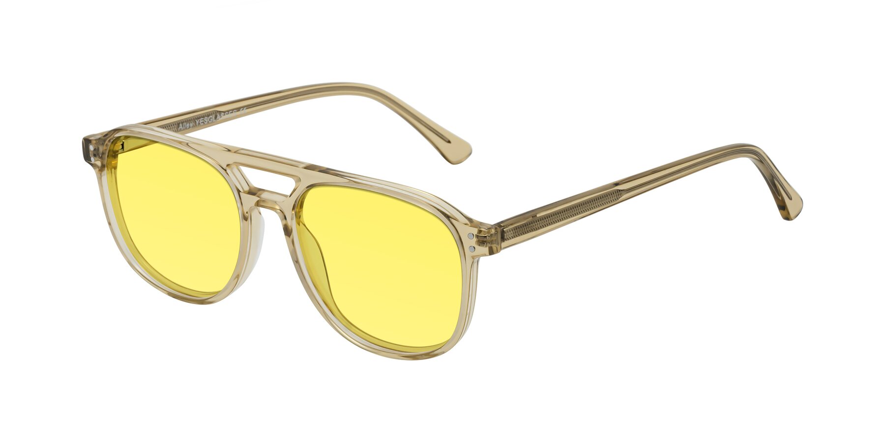 Angle of Alley in Champagne with Medium Yellow Tinted Lenses