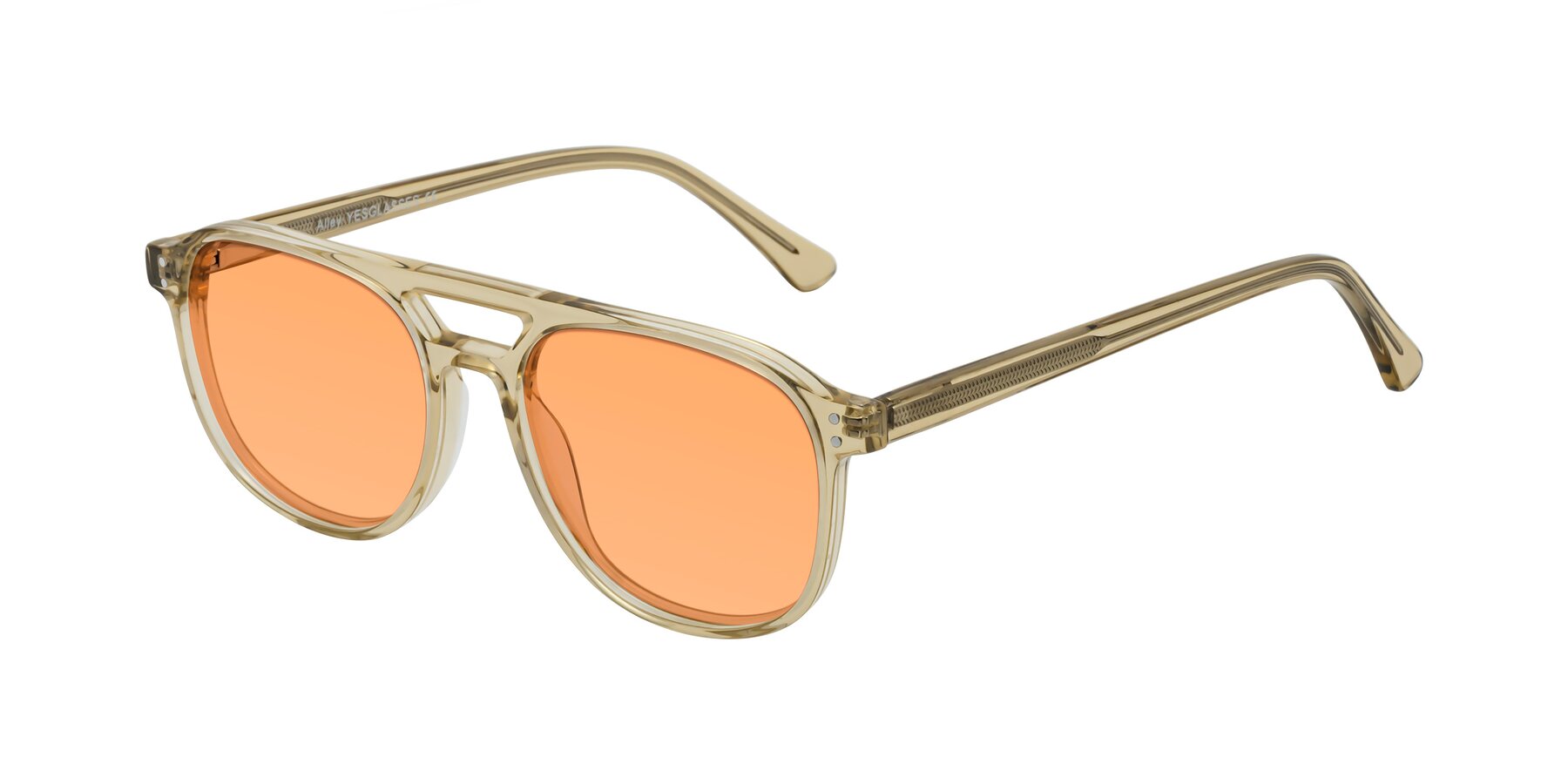 Angle of Alley in Champagne with Medium Orange Tinted Lenses