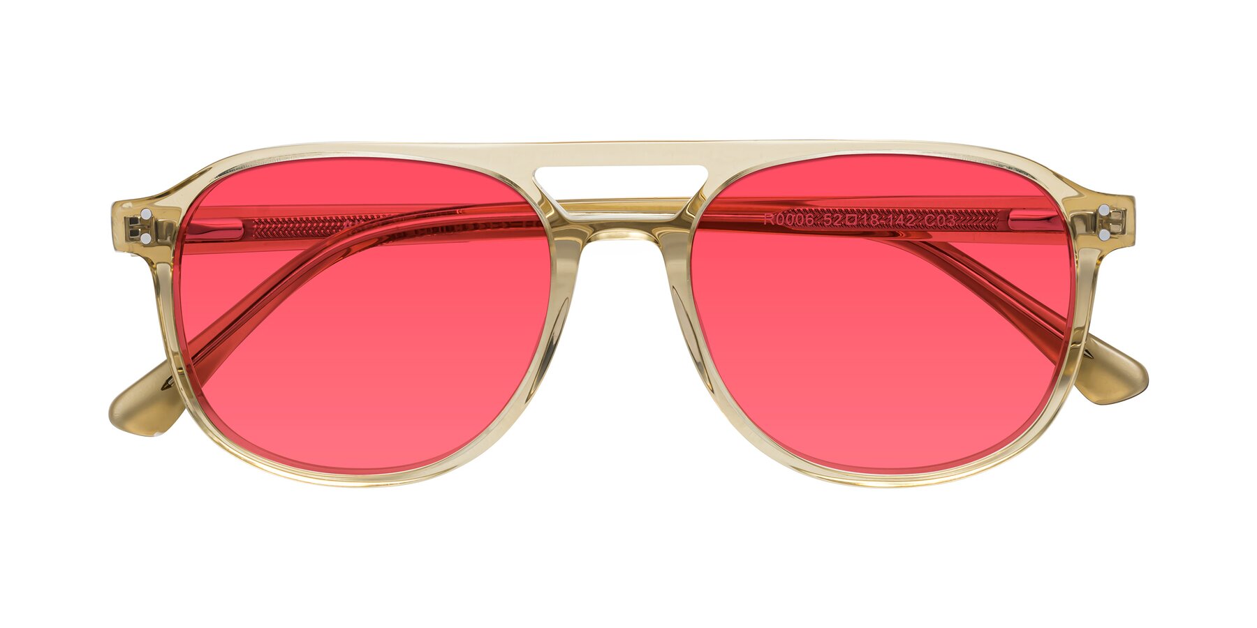 Folded Front of Alley in Champagne with Red Tinted Lenses