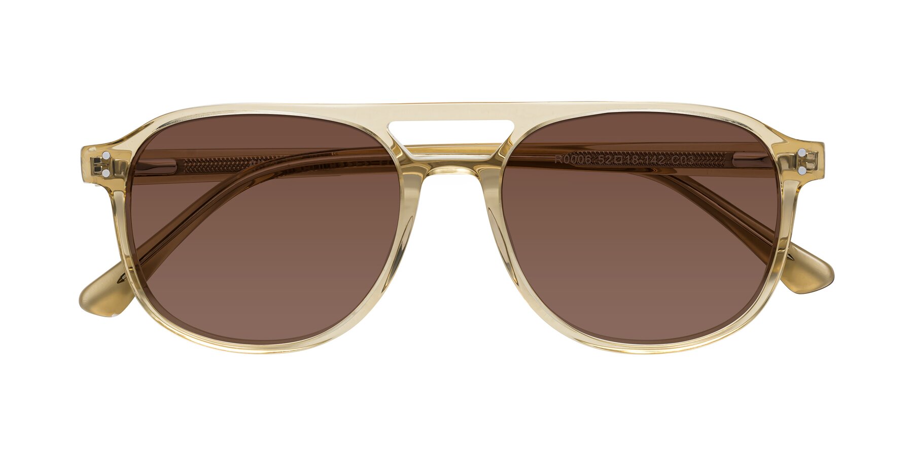 Folded Front of Alley in Champagne with Brown Tinted Lenses