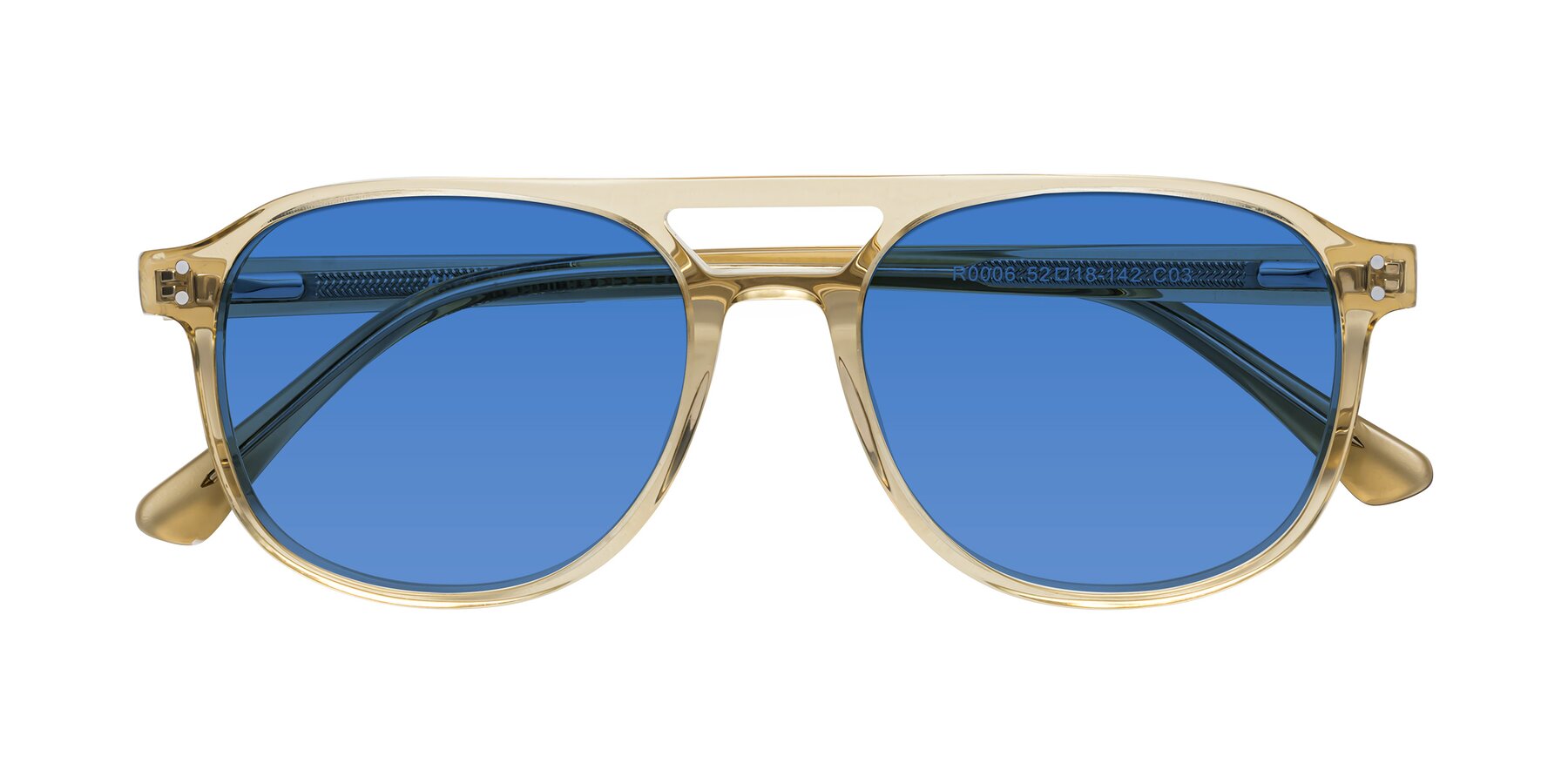 Folded Front of Alley in Champagne with Blue Tinted Lenses