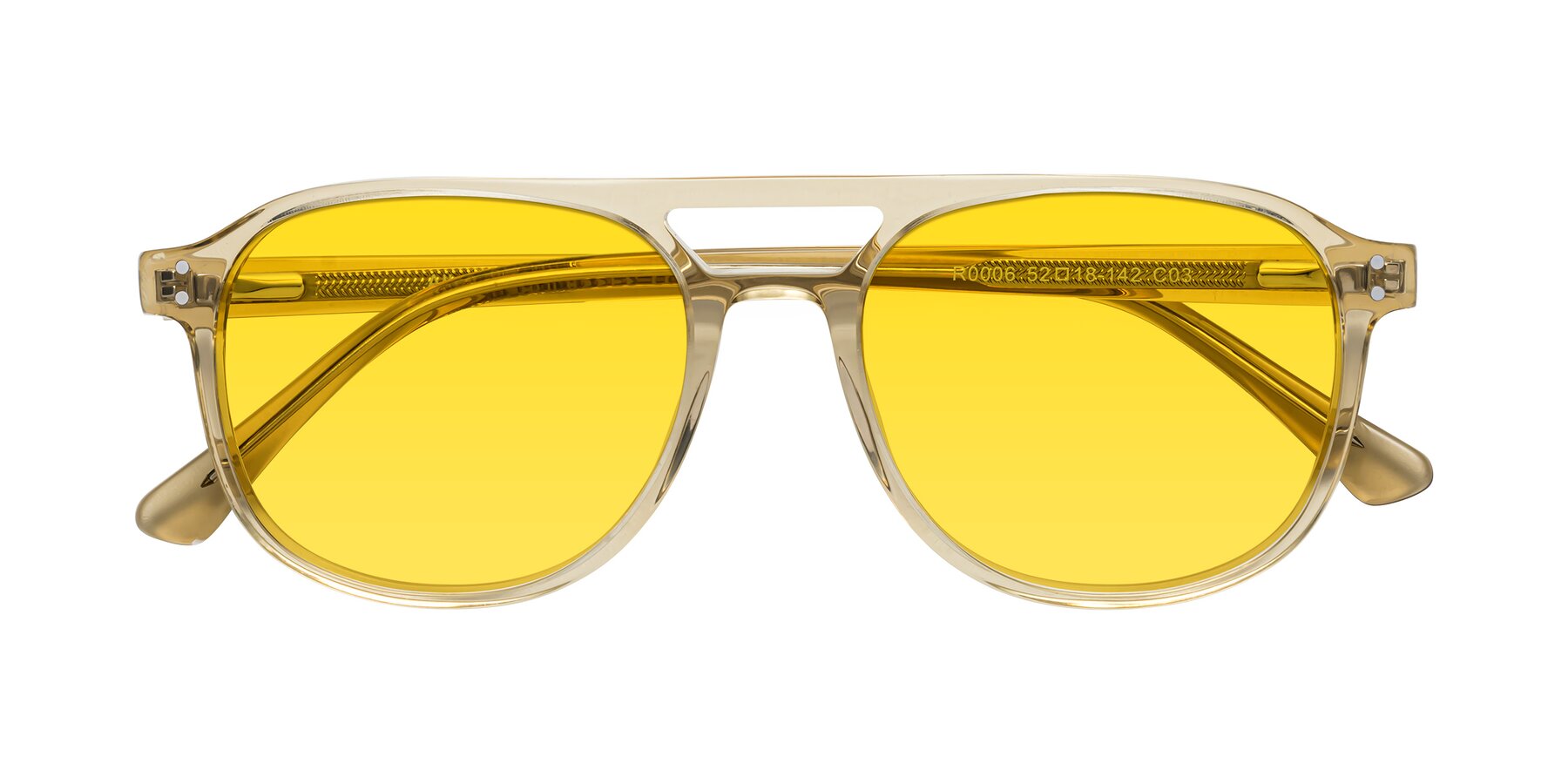 Folded Front of Alley in Champagne with Yellow Tinted Lenses