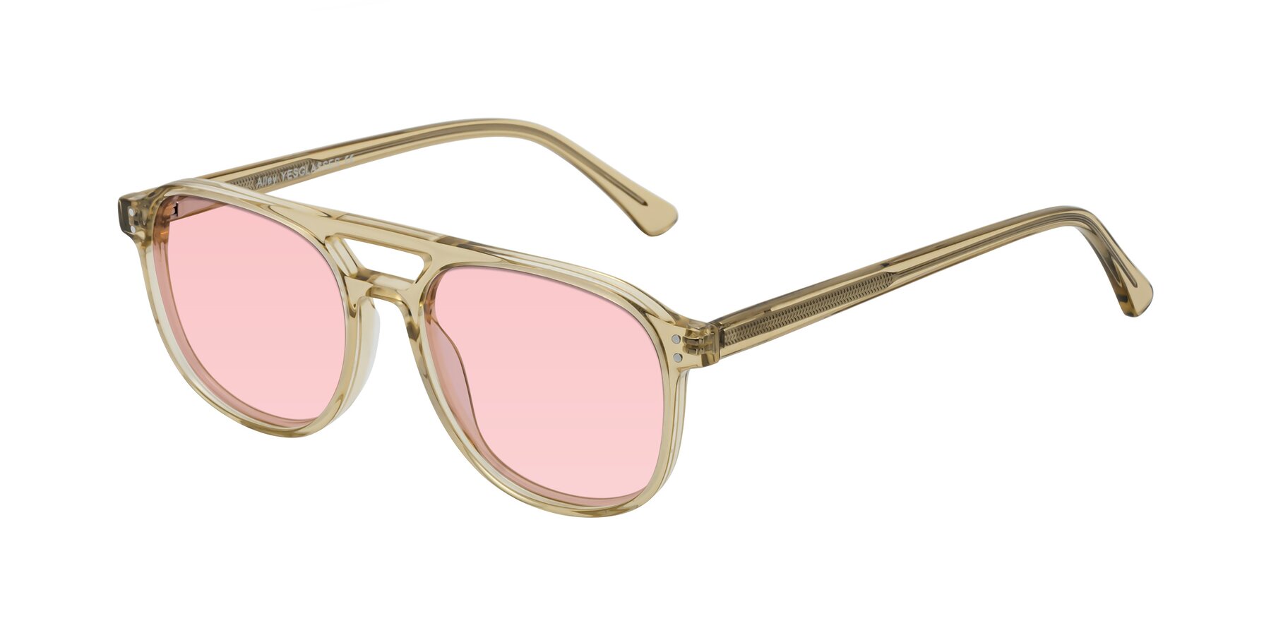 Angle of Alley in Champagne with Light Garnet Tinted Lenses