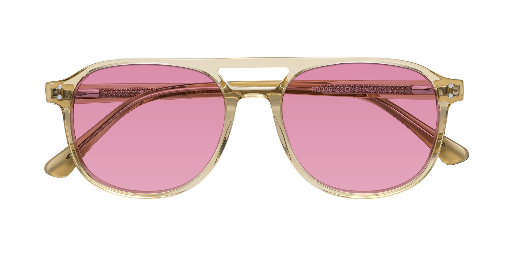 Folded Front of Alley in Champagne with Medium Wine Tinted Lenses