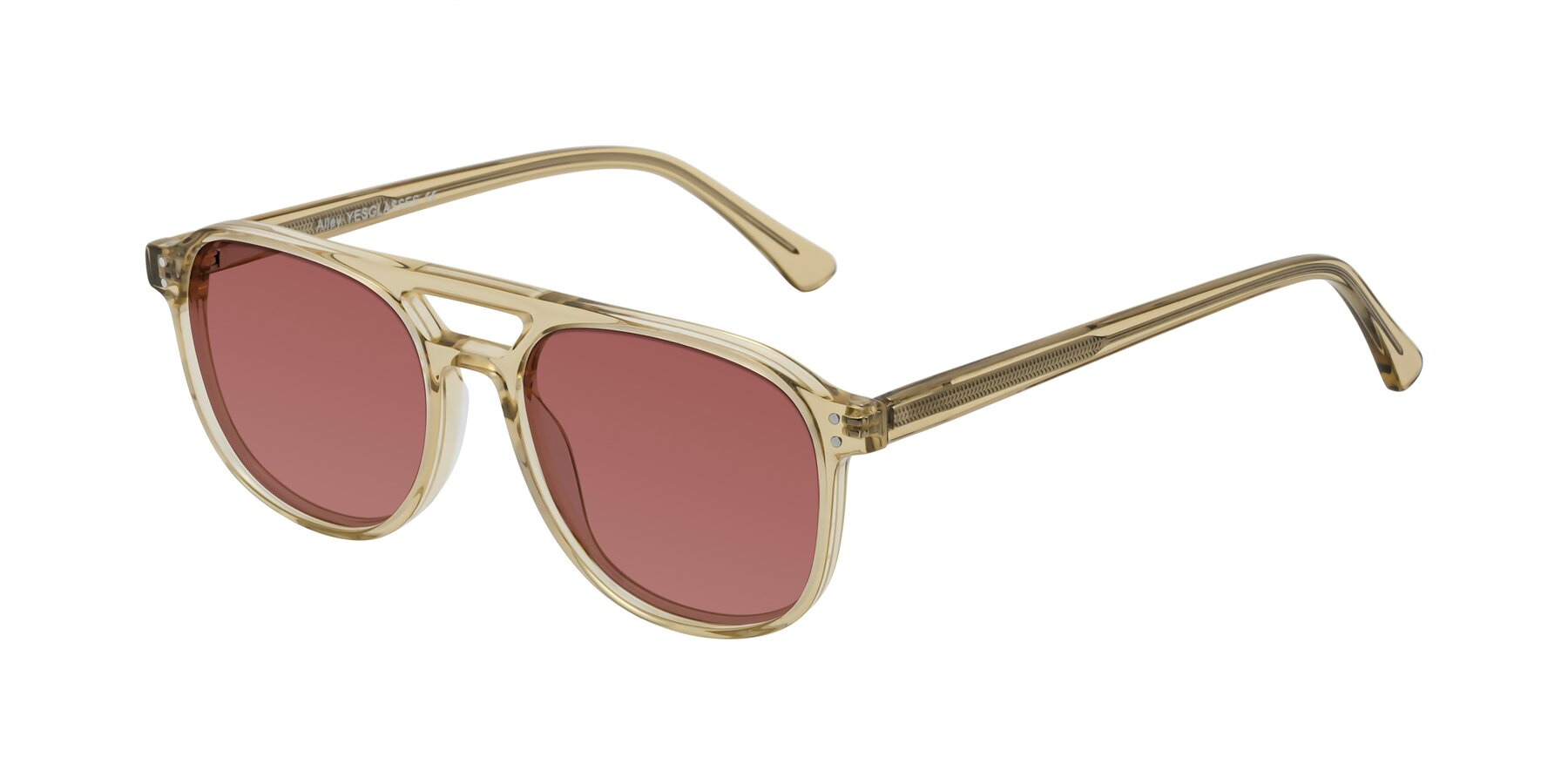 Angle of Alley in Champagne with Garnet Tinted Lenses