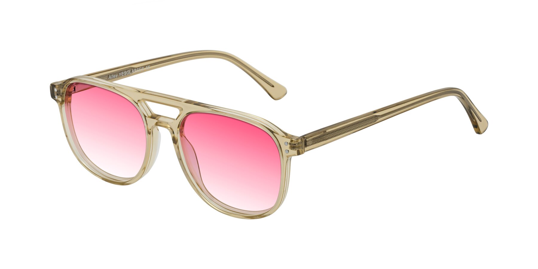 Angle of Alley in Champagne with Pink Gradient Lenses