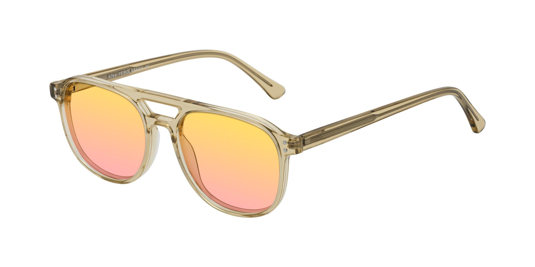 Angle of Alley in Champagne with Yellow / Pink Gradient Lenses