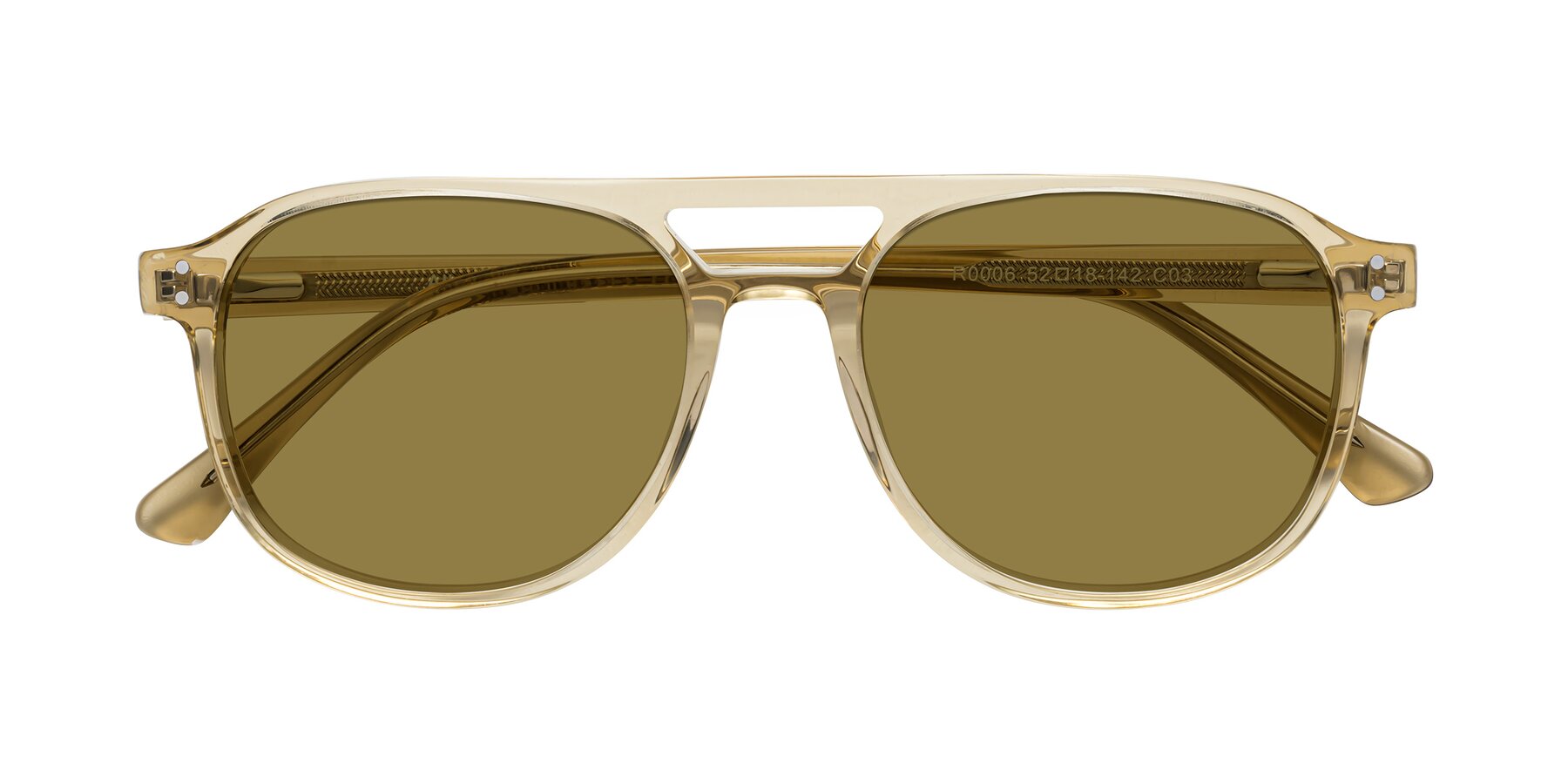 Folded Front of Alley in Champagne with Brown Polarized Lenses