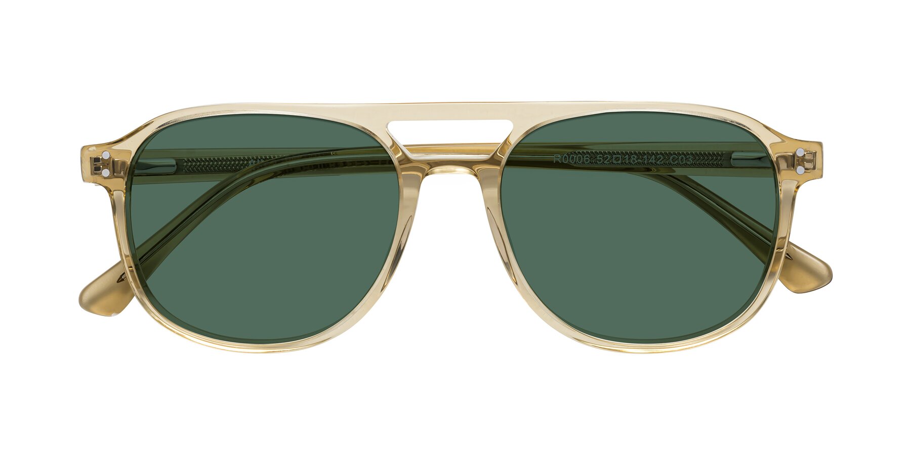 Folded Front of Alley in Champagne with Green Polarized Lenses