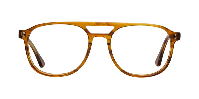 Alley - Amber striped Eyeglasses