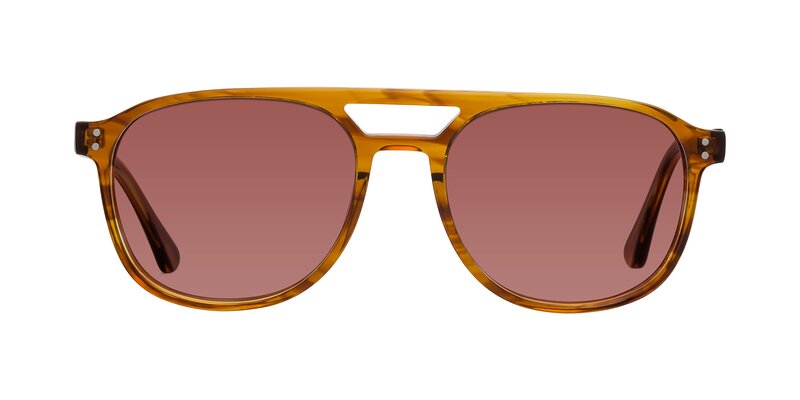 Alley - Amber striped Tinted Sunglasses