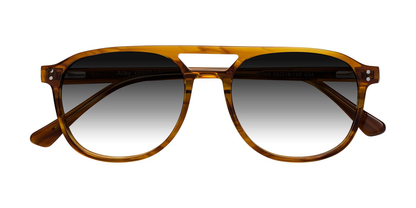 Alley - Amber striped Gradient Sunglasses