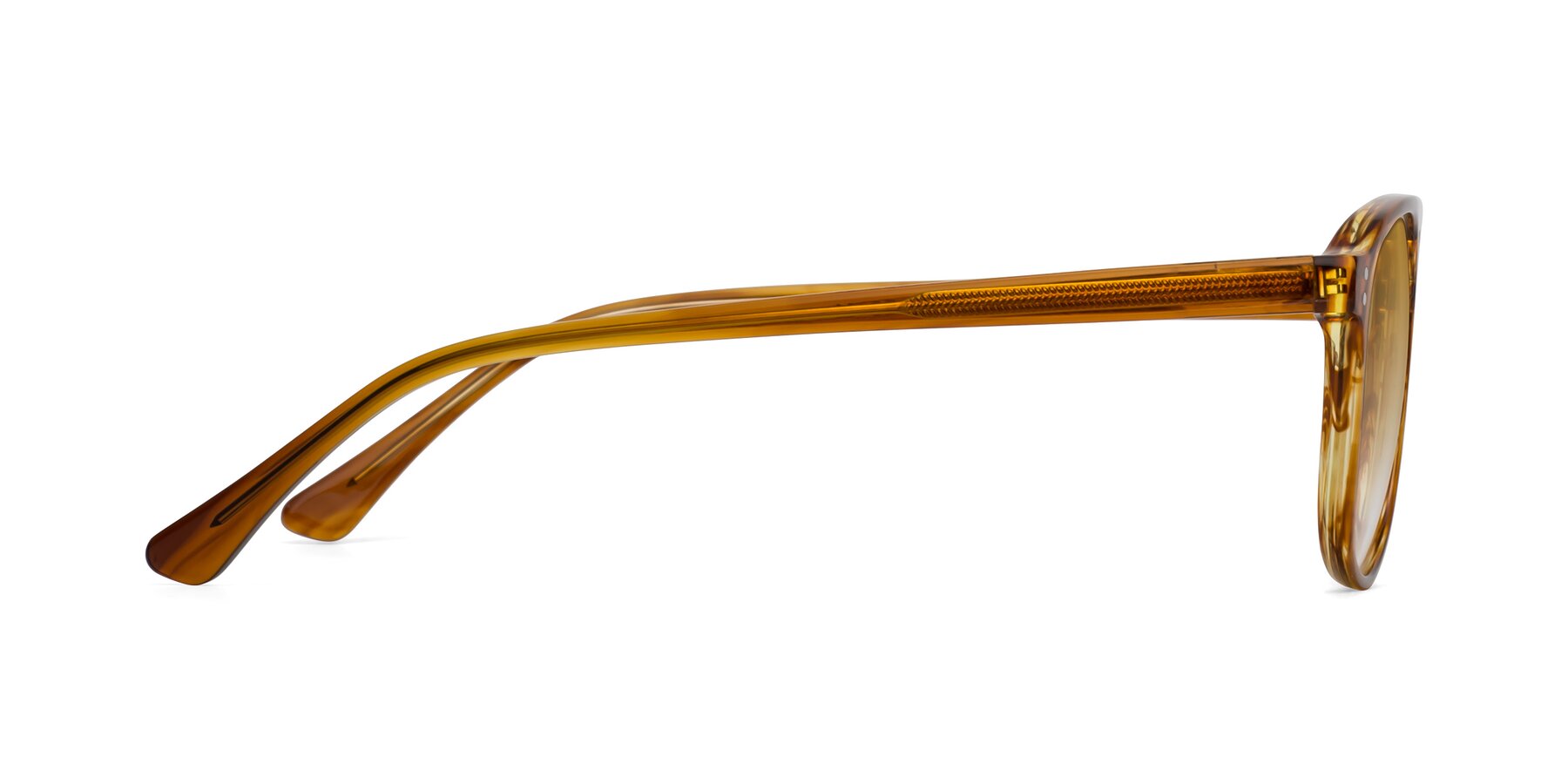 Side of Alley in Amber striped with Champagne Gradient Lenses