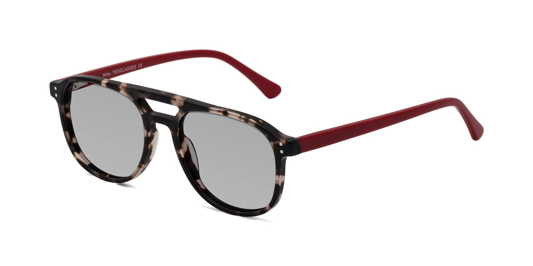 Angle of Alley in Tortoise-Red with Light Gray Tinted Lenses