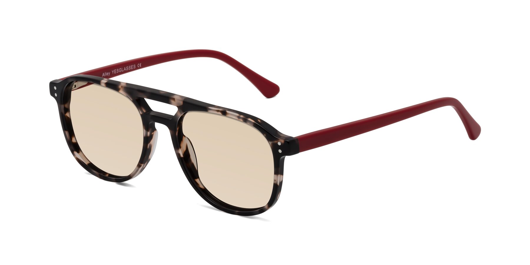 Angle of Alley in Tortoise-Red with Light Brown Tinted Lenses