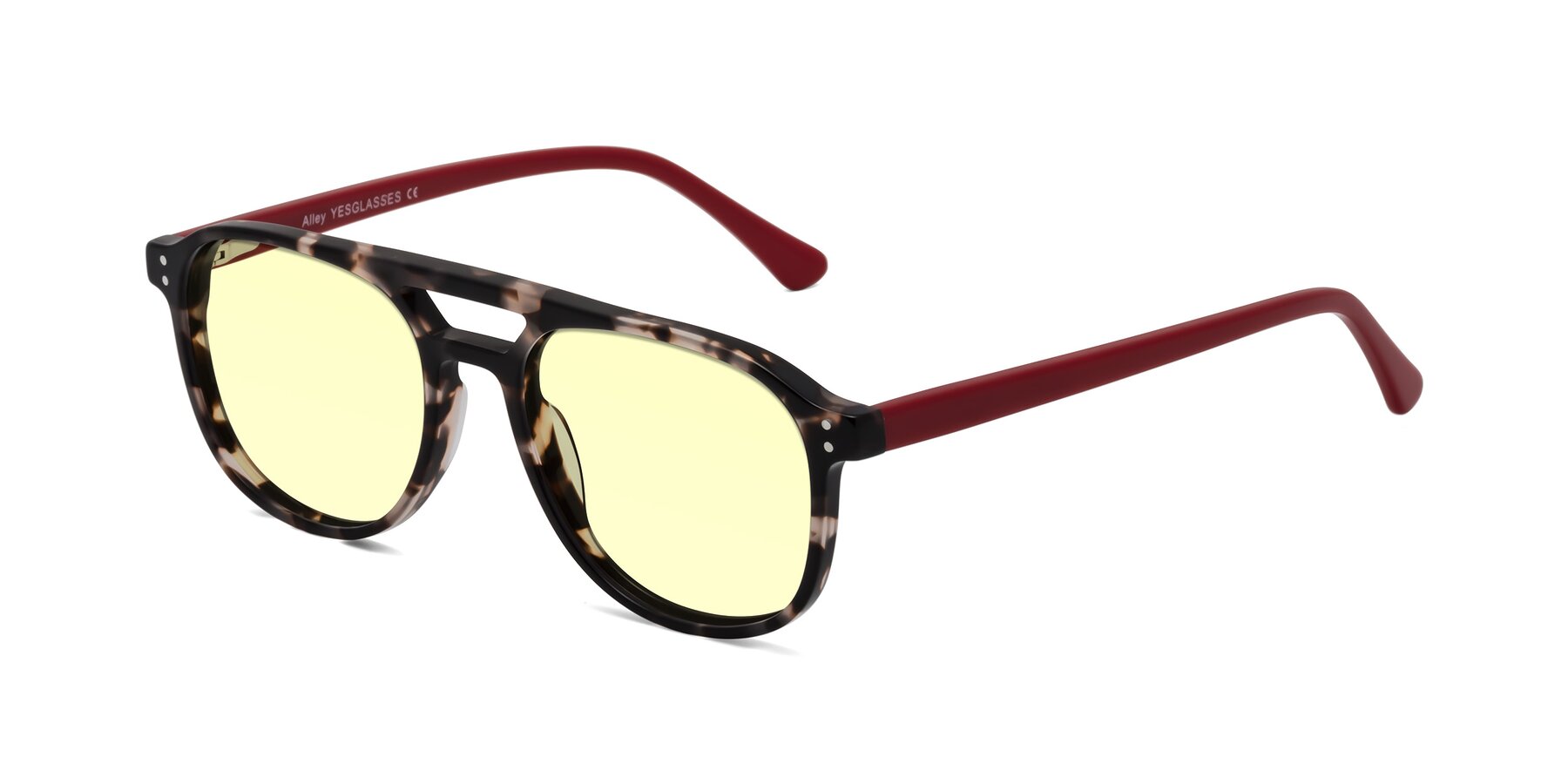 Angle of Alley in Tortoise-Red with Light Yellow Tinted Lenses