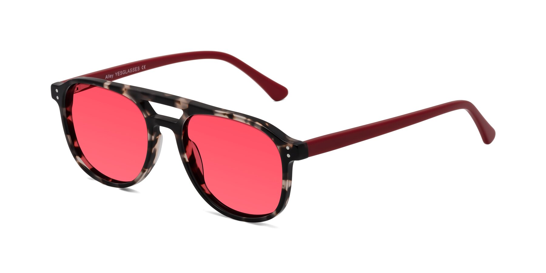 Angle of Alley in Tortoise-Red with Red Tinted Lenses