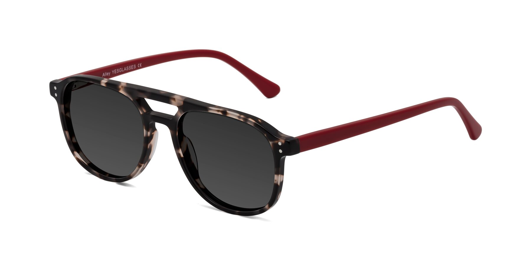 Angle of Alley in Tortoise-Red with Gray Tinted Lenses