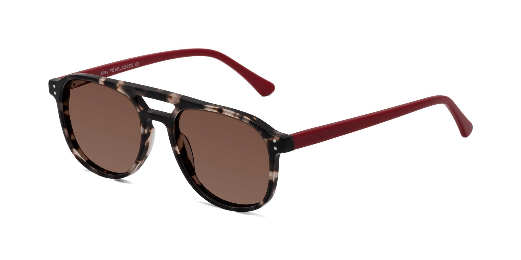 Angle of Alley in Tortoise-Red with Brown Tinted Lenses