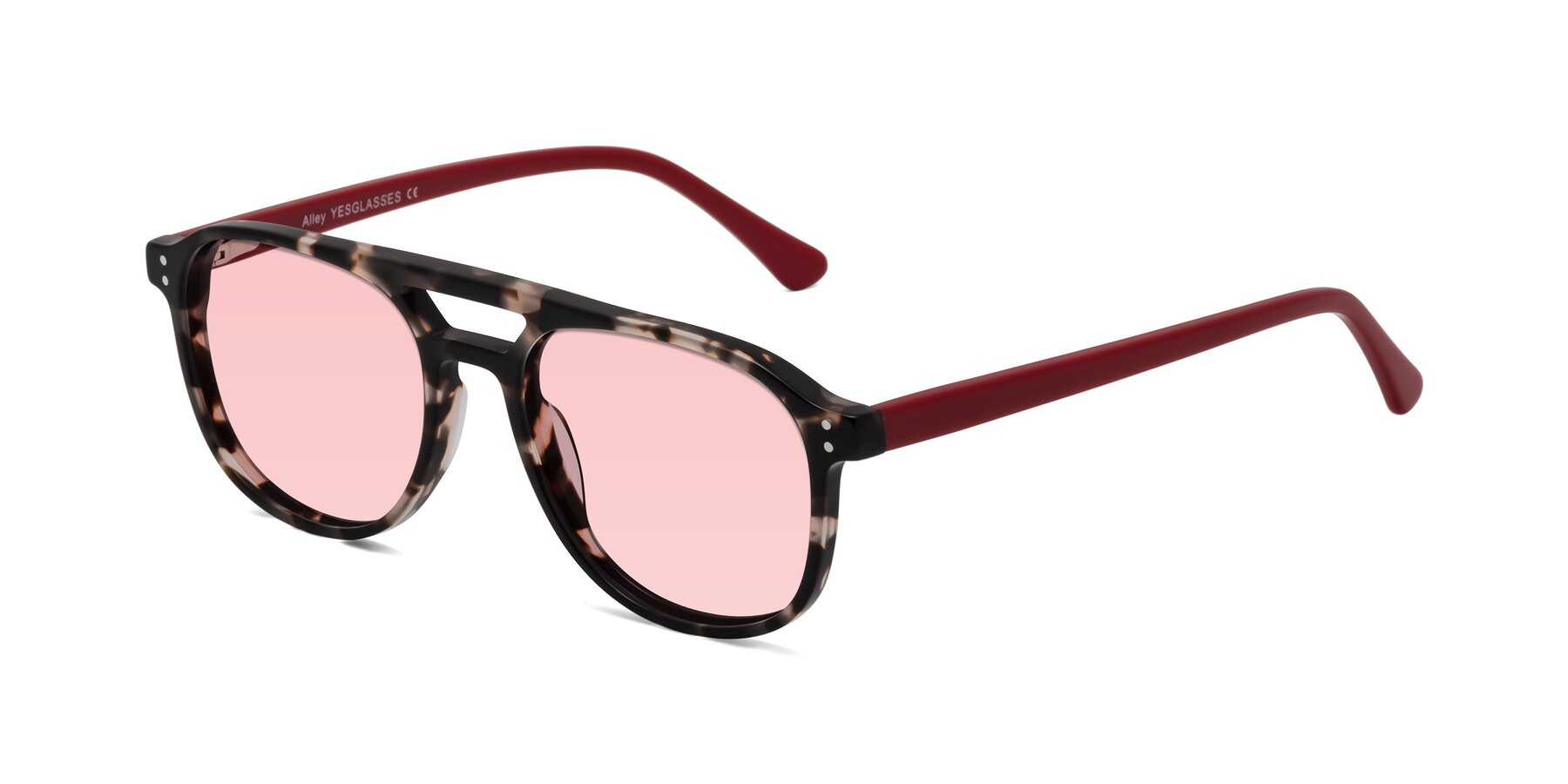 Angle of Alley in Tortoise-Red with Light Garnet Tinted Lenses