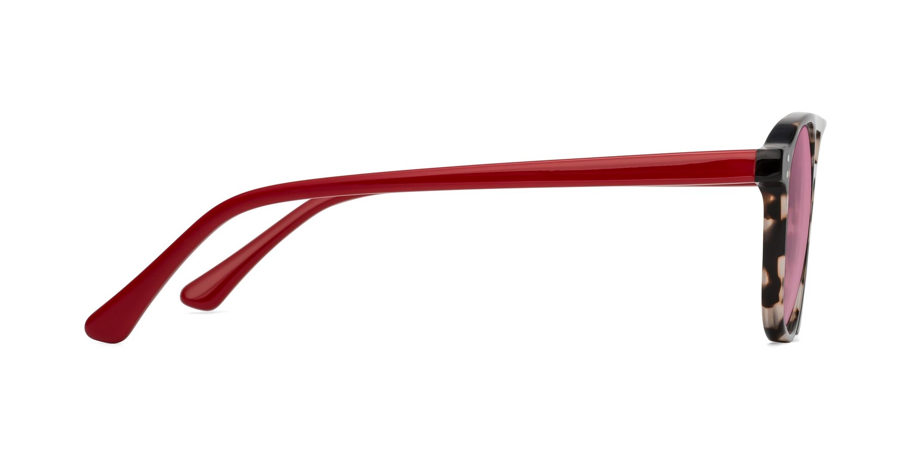 Side of Alley in Tortoise-Red with Medium Wine Tinted Lenses