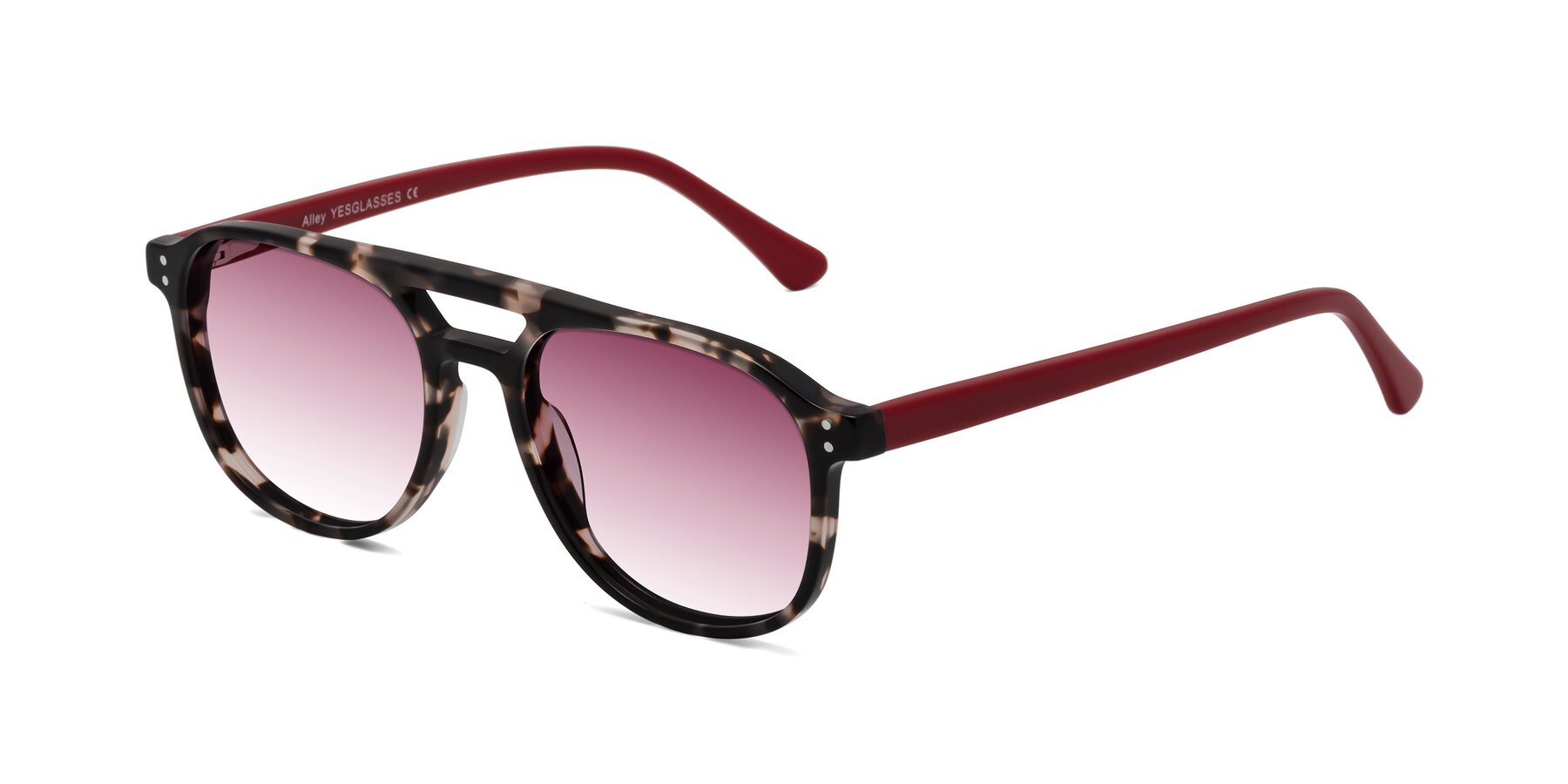 Angle of Alley in Tortoise-Red with Wine Gradient Lenses