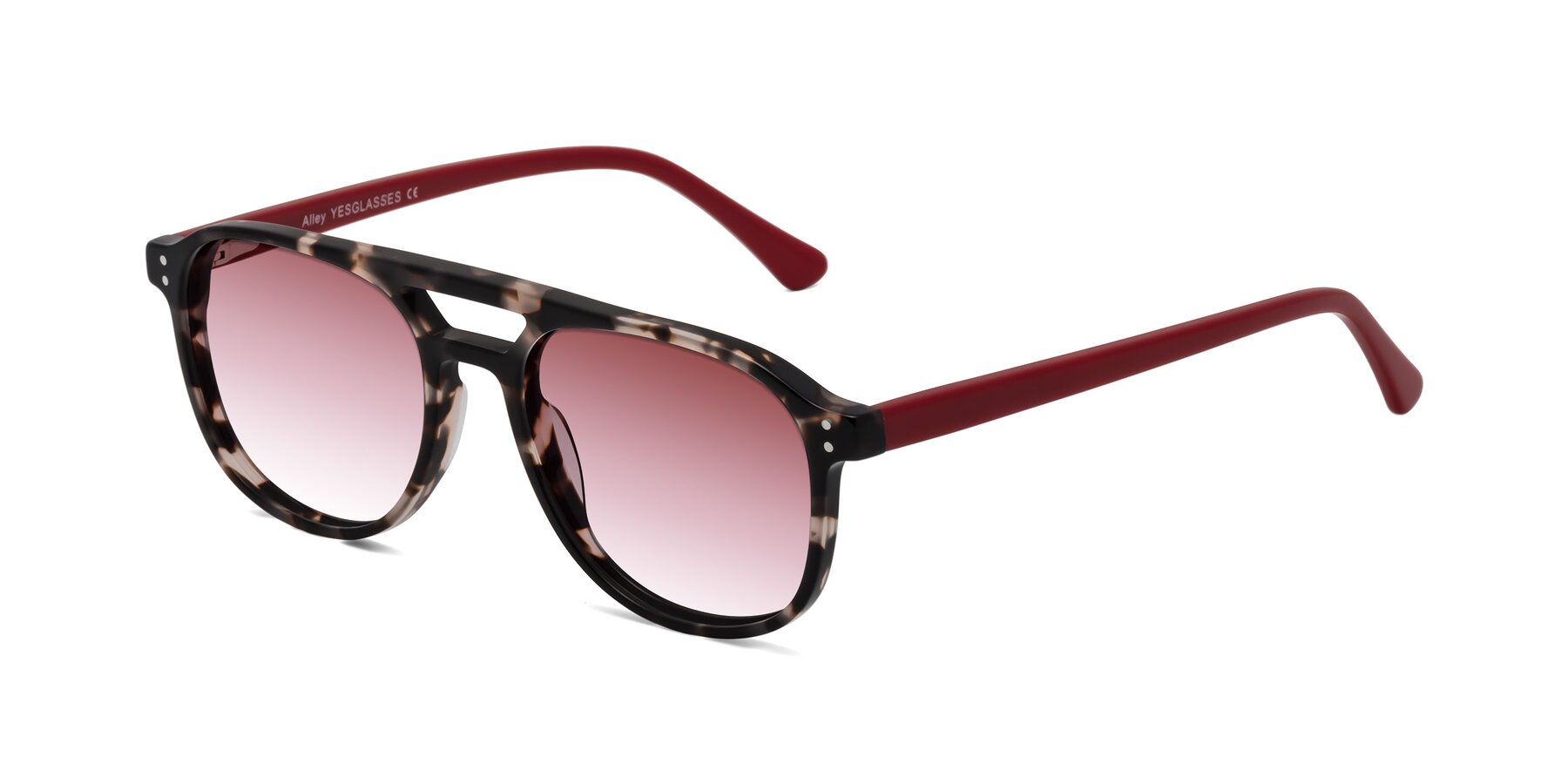 Angle of Alley in Tortoise-Red with Garnet Gradient Lenses