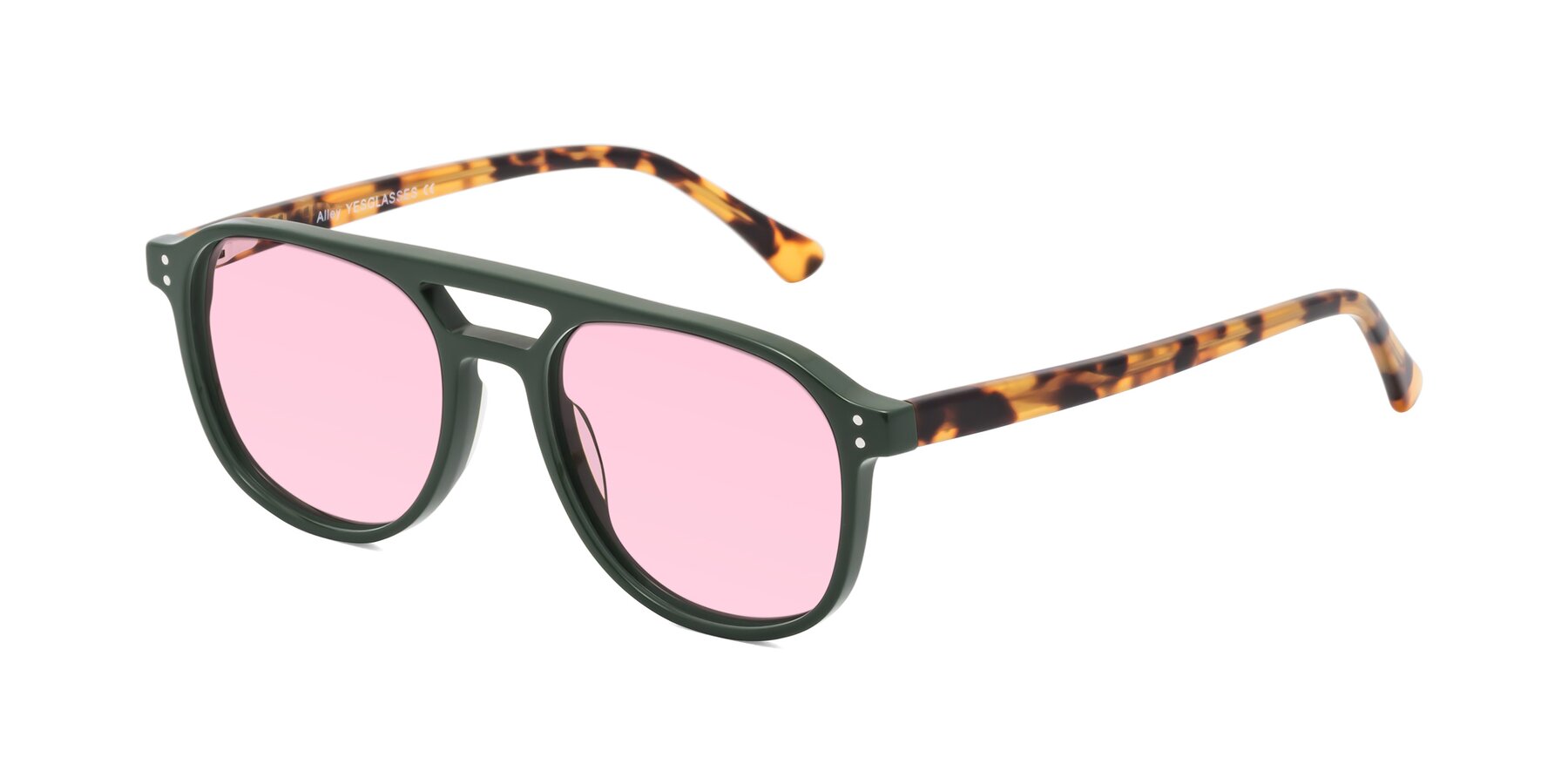 Angle of Alley in Seaweed-Tortoise with Light Pink Tinted Lenses