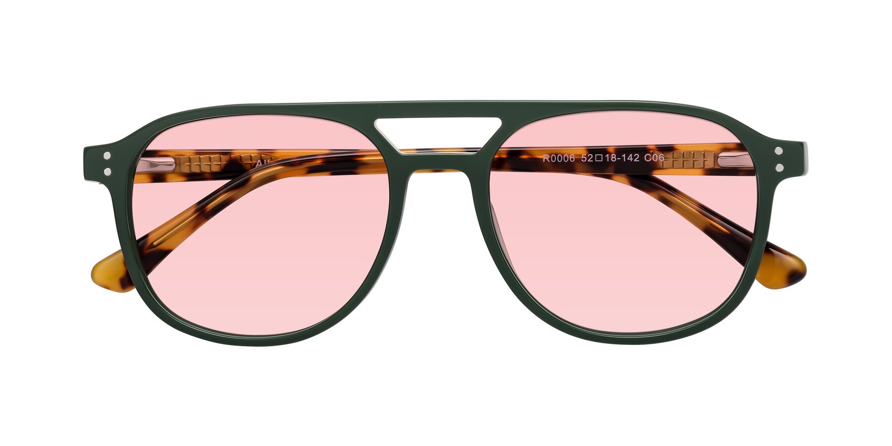 Folded Front of Alley in Seaweed-Tortoise with Light Garnet Tinted Lenses