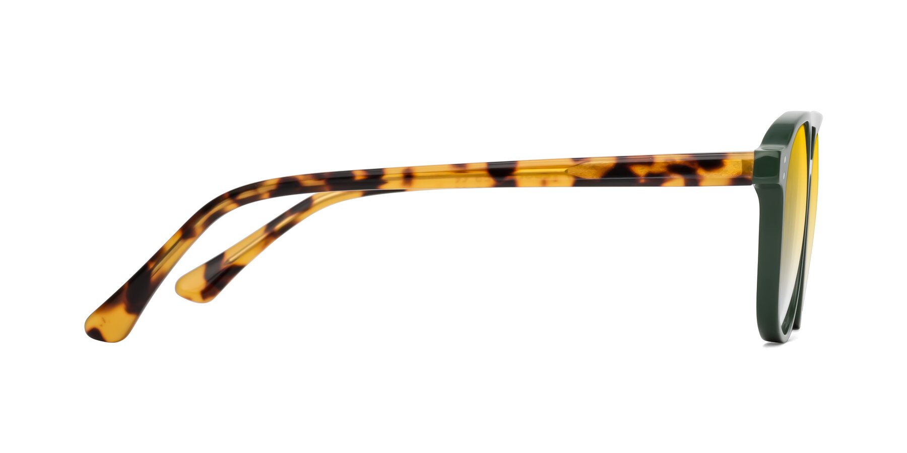 Side of Alley in Seaweed-Tortoise with Yellow Gradient Lenses