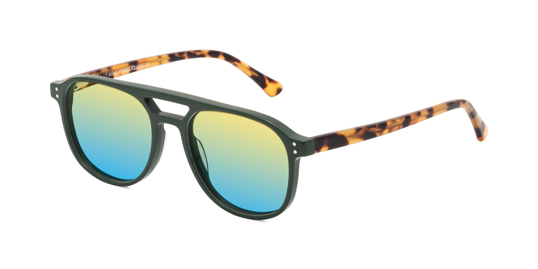 Angle of Alley in Seaweed-Tortoise with Yellow / Blue Gradient Lenses