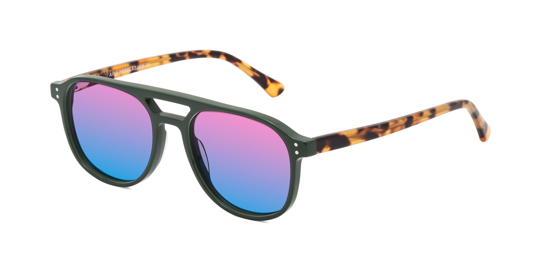 Angle of Alley in Seaweed-Tortoise with Pink / Blue Gradient Lenses