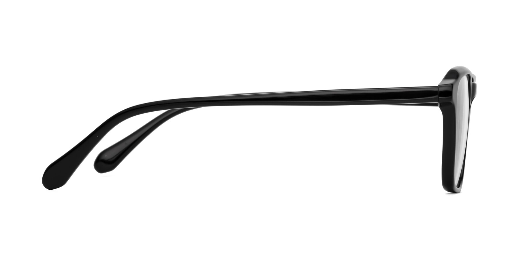 Side of Calm in Black with Clear Eyeglass Lenses