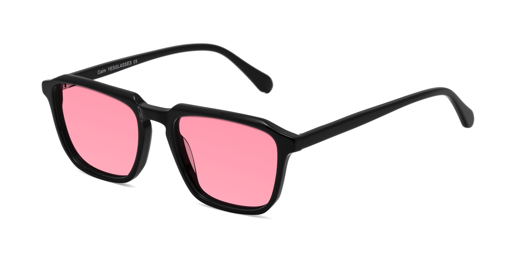 Angle of Calm in Black with Pink Tinted Lenses